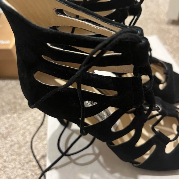 Jimmy Choo black suede Heels size 35 - Picture 6 of 7